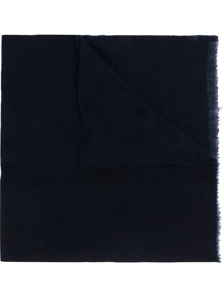 Faliero Sarti Frayed Hem Divina Scarf - Blue