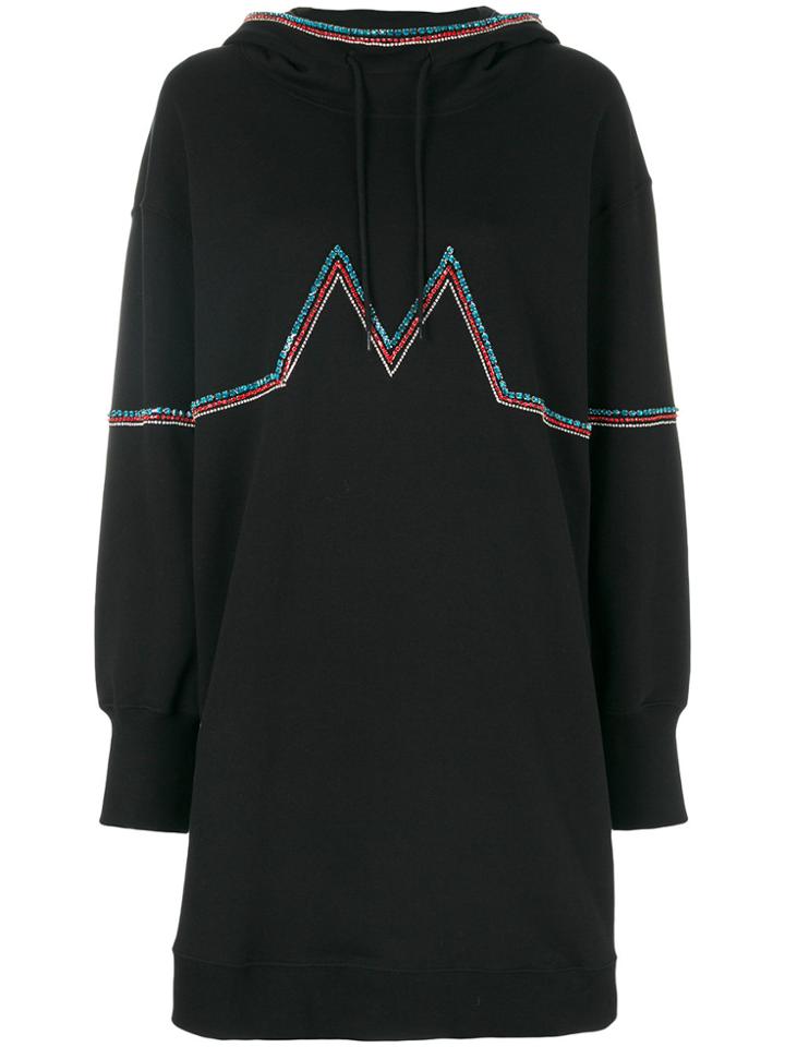 Msgm Embellished Jersey Dress - Black