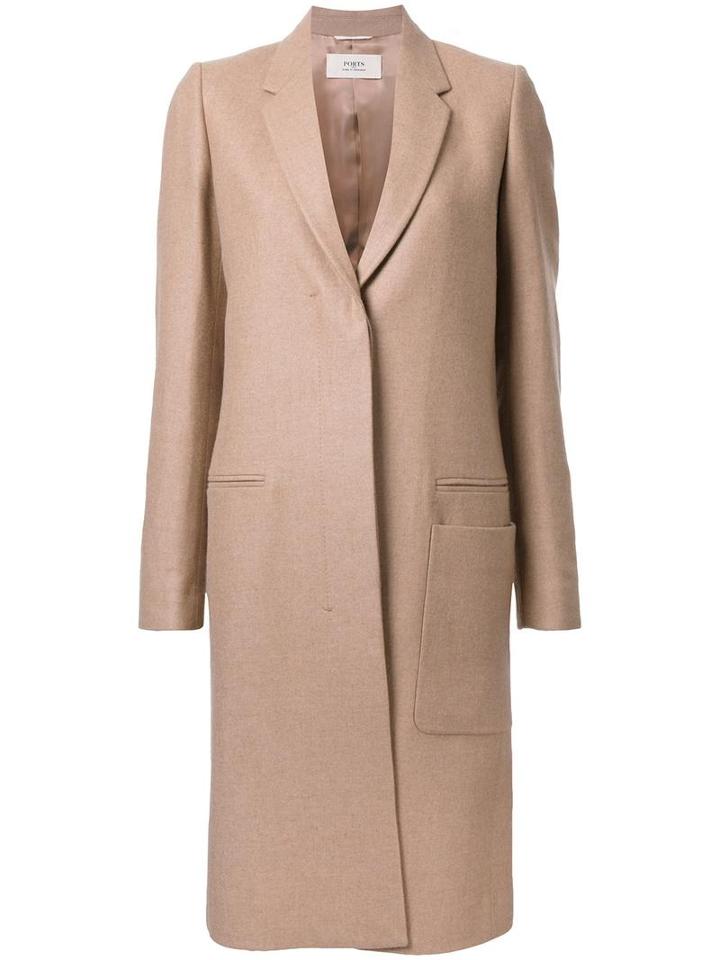 Ports 1961 Concealed Fastening Coat, Women's, Size: 40, Brown, Wool