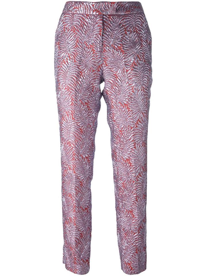 Christian Pellizzari Jacquard Trousers, Women's, Size: 42, Pink/purple, Viscose/polyamide/polyester/polyimide