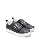 Dsquared2 Kids Teen Icon Touch-strap Sneakers - Black