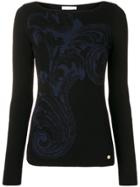 Versace Collection Baroque Design Jumper - Black