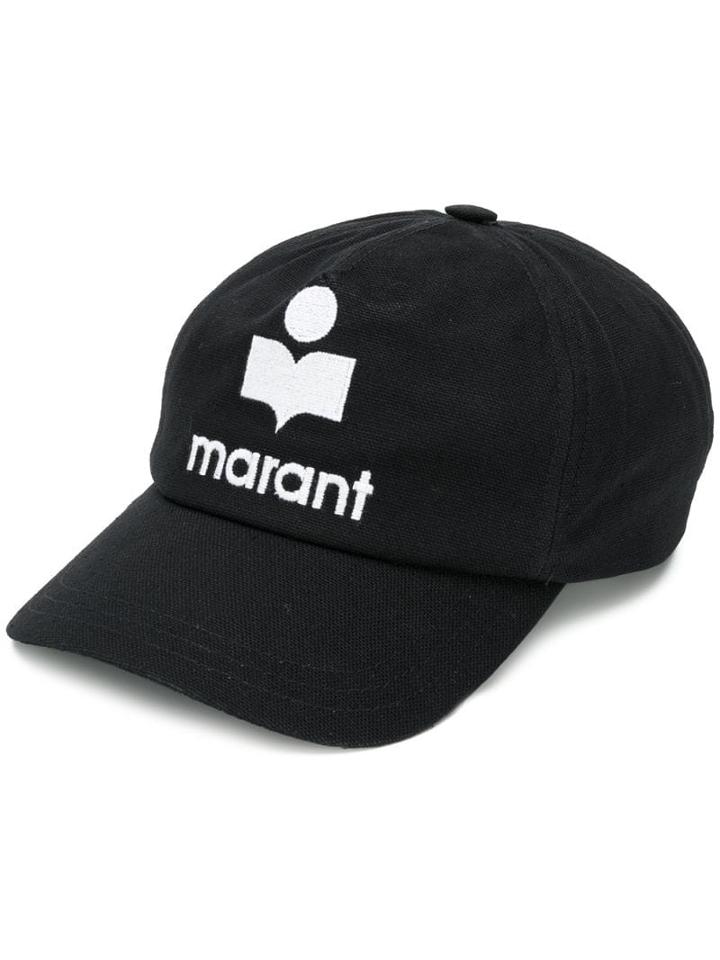 Isabel Marant Embroidered Logo Baseball Cap - Black