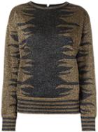 Nude Glitter Effect Jumper, Women's, Size: 42, Grey, Cupro/polyester
