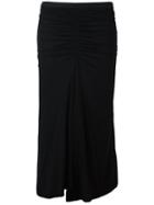 Rick Owens Lilies Gathered Skirt, Women's, Size: 38, Black, Cotton/nylon/viscose