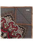 Tagliatore Paisley Pattern Pocket Scarf - Red