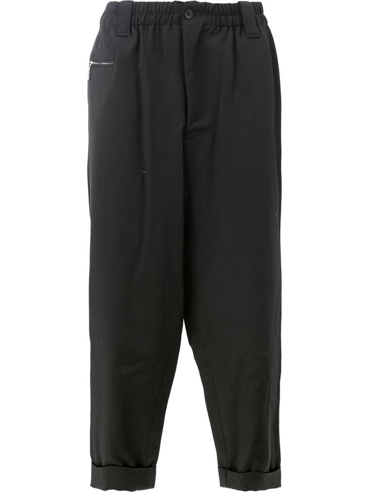 Yohji Yamamoto Cropped Chinos - Black