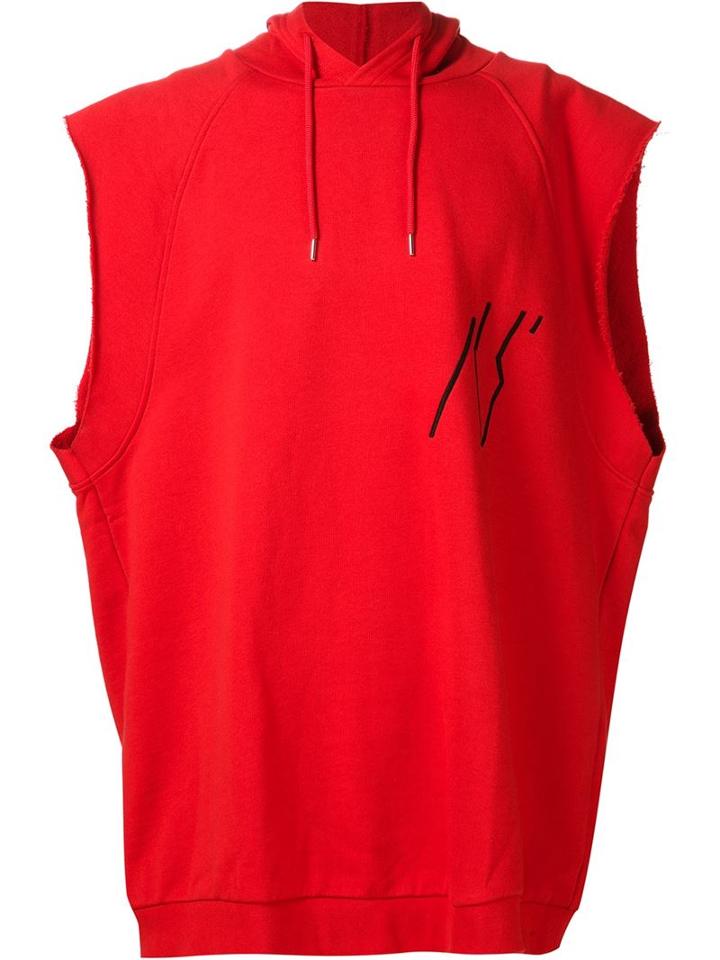 Raf Simons Space Patch Sleeveless Hoodie