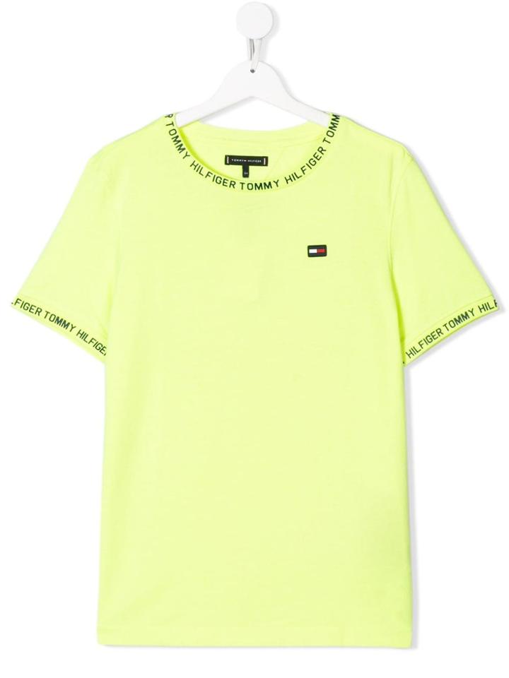 Tommy Hilfiger Junior Logo Stripe T-shirt - Yellow