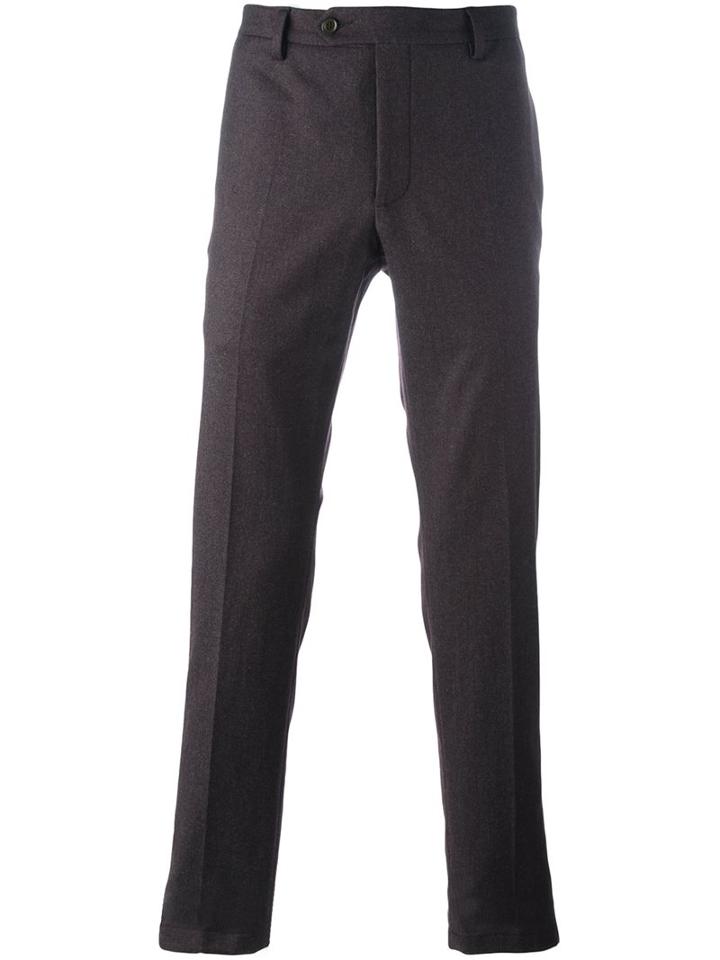 Al Duca D'aosta 1902 Classic Tailored Trousers, Men's, Size: 48, Red, Cotton/polyamide/virgin Wool