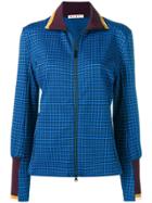 Marni Contrast Geometric Zipped Sweatshirt - Blue