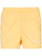 Givenchy Logo Print Swim Shorts - Yellow