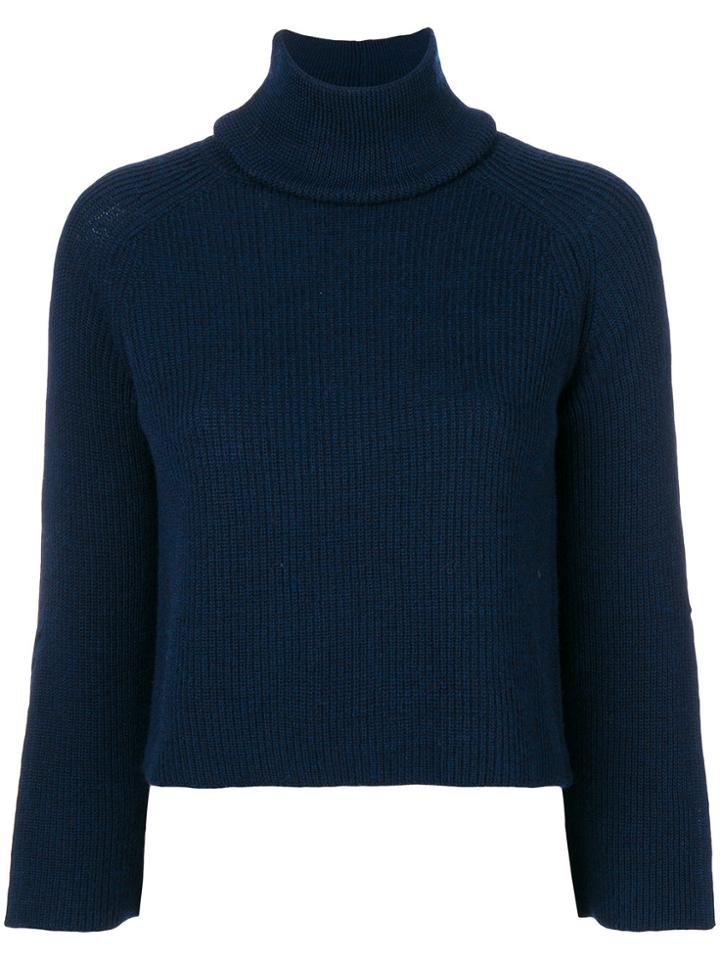 Federica Tosi Roll-neck Knitted Sweater - Blue