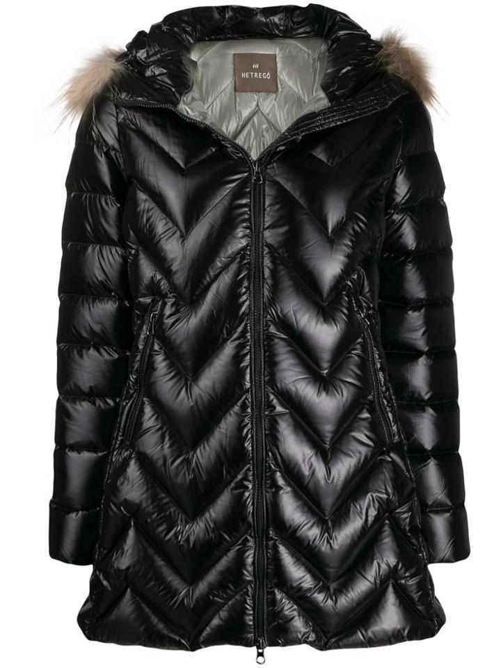 Hetregò Hooded Padded Coat - Black