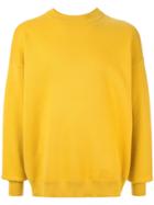 Caban Back Intarsia Knit Sweater - Yellow