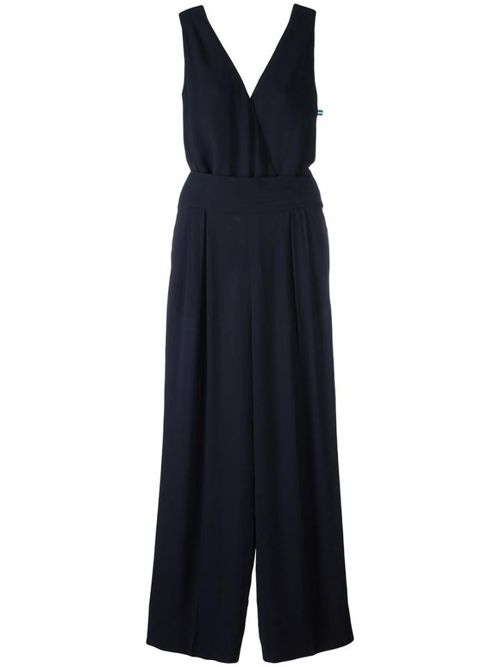 Maison Margiela Wrap-style Sleeveless Jumpsuit, Women's, Size: 42, Blue, Viscose/spandex/elastane