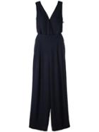 Maison Margiela Wrap-style Sleeveless Jumpsuit, Women's, Size: 42, Blue, Viscose/spandex/elastane