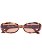 Dmy By Dmy Valentina Havana Oval Sunglasses - Brown