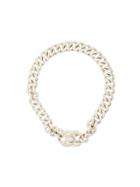 Chanel Vintage Turnlock Chain Necklace - Metallic