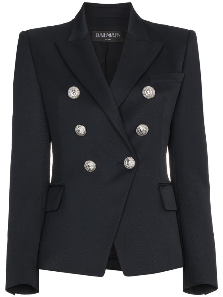 Balmain Black Double-breasted Blazer
