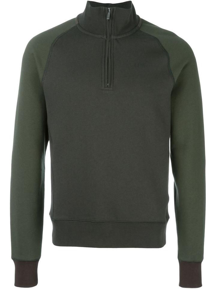 Armani Jeans Zipped Funnel Neck Sweatshirt, Men's, Size: Xxl, Grey, Cotton/polyester