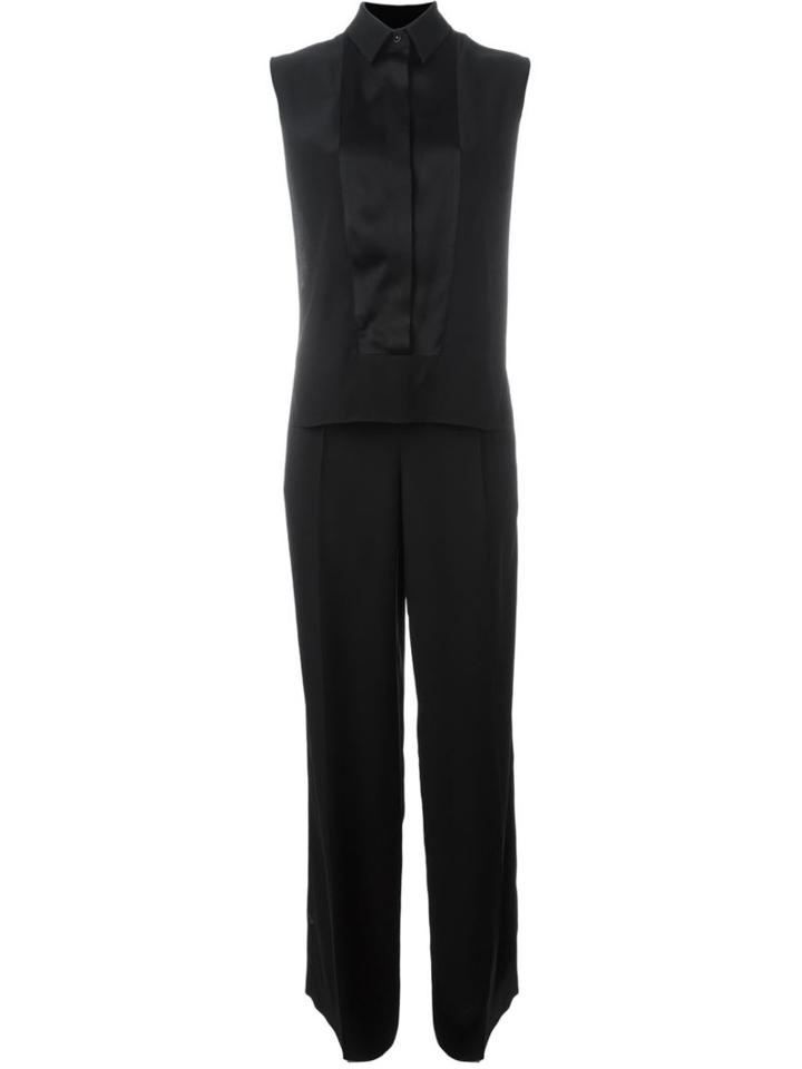 Maison Margiela Tux Style Jumpsuit, Women's, Size: 42, Black, Viscose/acetate/polyamide/silk