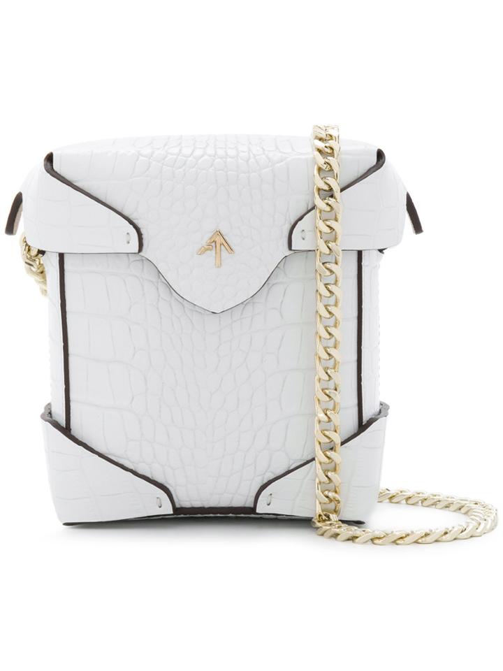Manu Atelier Pristine Mini Crossbody Bag - White