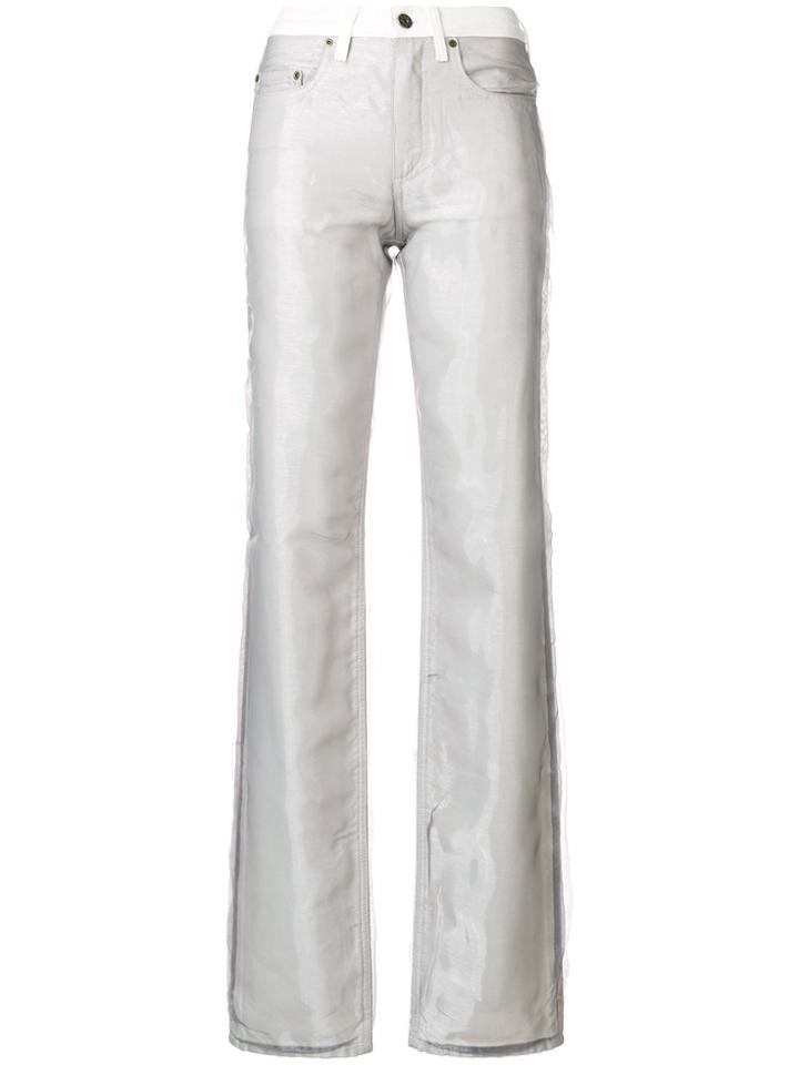 Y / Project Bootcut Layered Jeans - White
