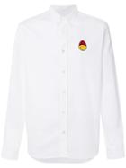 Ami Paris Button-down Smiley Patch Shirt - White