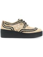 Robert Clergerie Contrast Woven Sneakers - Nude & Neutrals
