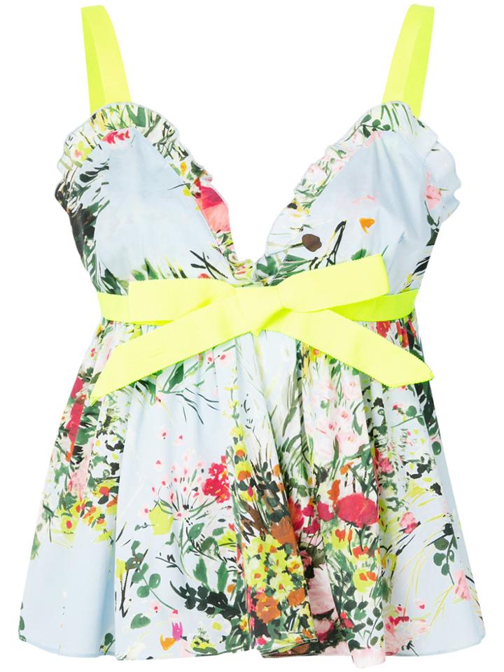 Brognano Floral Flared Top - Multicolour