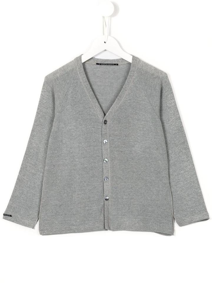 Album Di Famiglia V-neck Cardigan, Boy's, Size: 6 Yrs, Grey