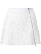 Guild Prime Lace Mini Skirt, Women's, Size: 36, White, Cupro/cotton/nylon/rayon