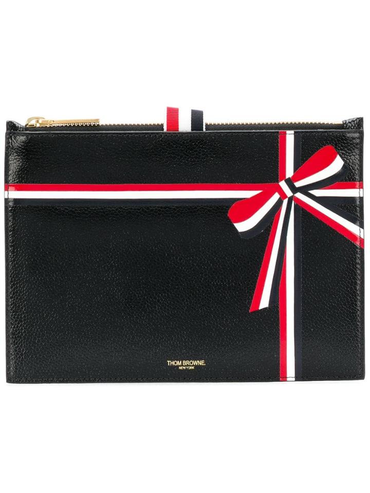 Thom Browne Large Ribbon-detail Coin Purse - Black