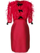 Giambattista Valli Ruffled Top Dress - Red