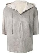 Fabiana Filippi Short Sleeve Hooded Jacket - Grey