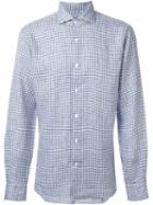 Barba Checked Pattern Cuff Detail Classic Button Down Shirt