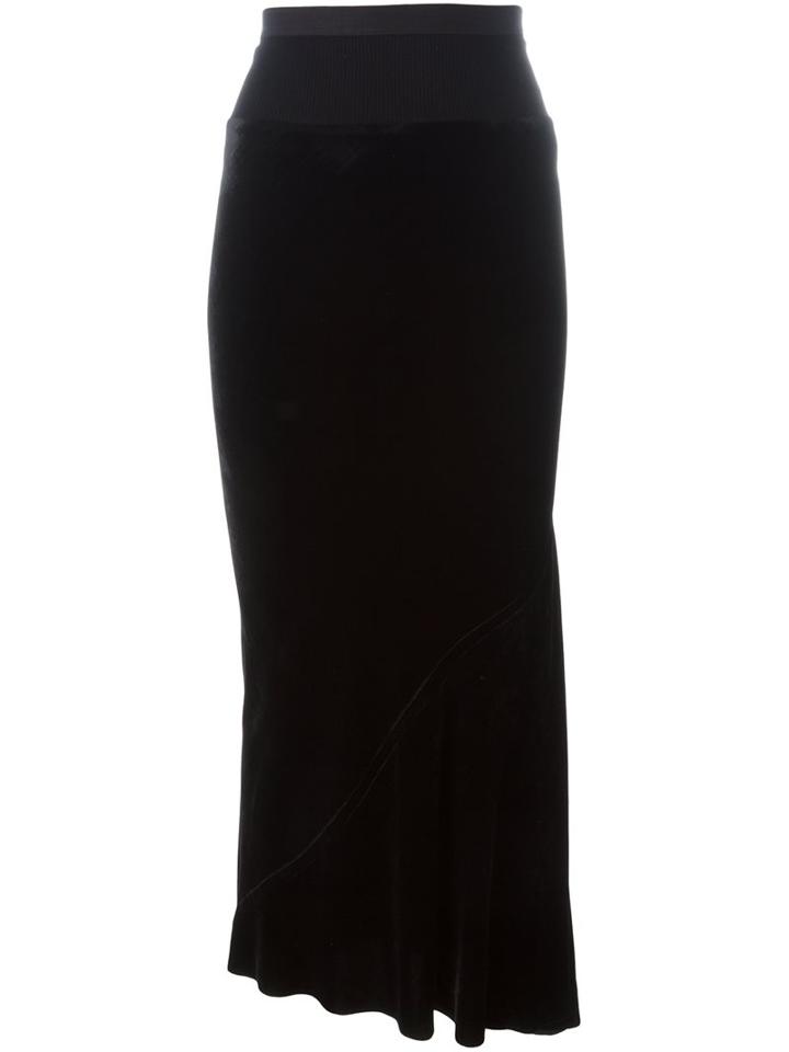 Rick Owens 'jupe' Skirt, Women's, Size: 42, Black, Cotton/polyamide/viscose/silk