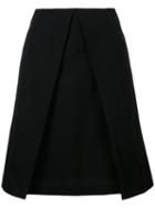 Astraet Layered A-line Skirt, Size: 0, Black, Cotton