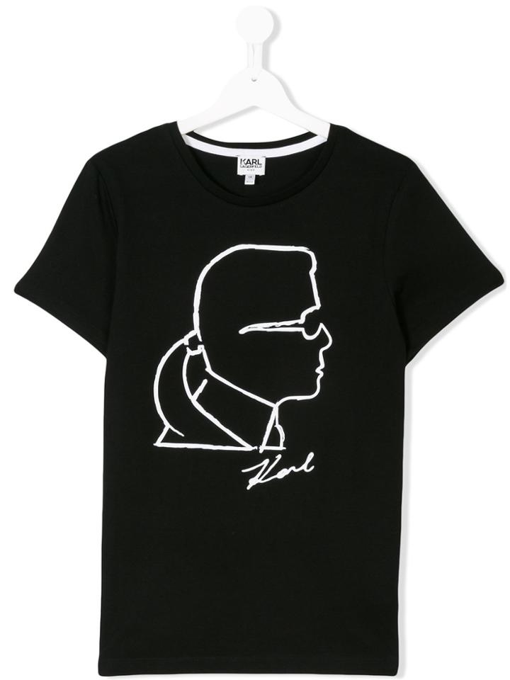 Karl Lagerfeld Kids Karl Outline T-shirt - Black
