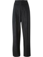 Isabel Marant High Waist Trousers, Women's, Size: 40, Black, Silk/polyamide