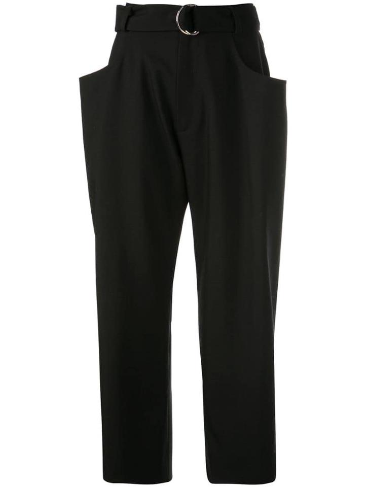 Proenza Schouler Drop Waisted Belted Pants - Black