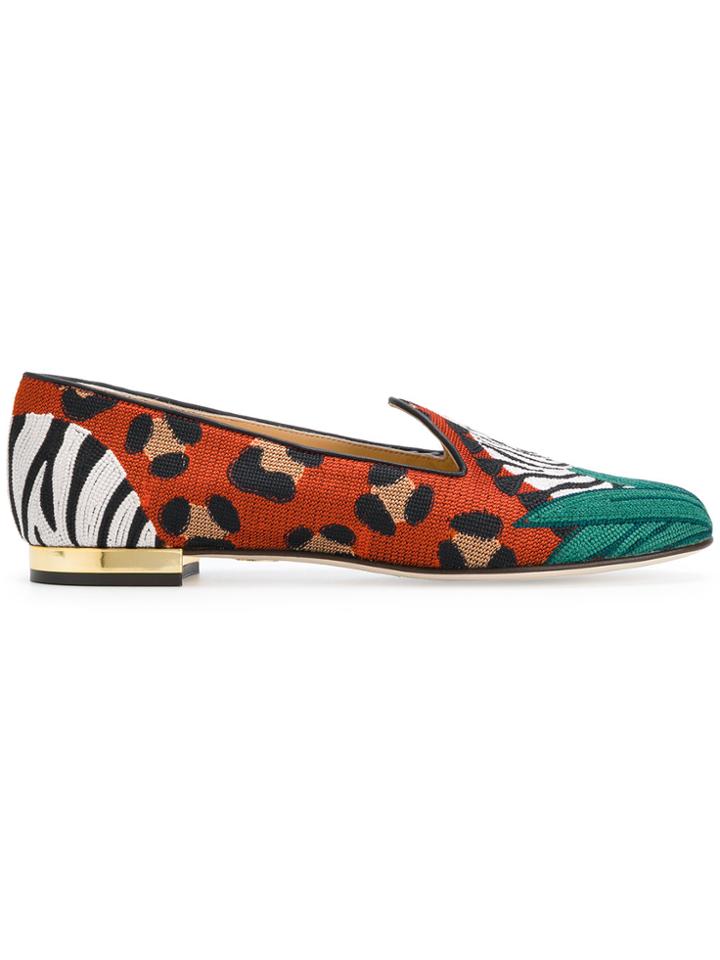 Charlotte Olympia Animal Kingdom Ballerinas - Multicolour