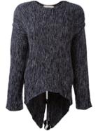 Ports 1961 Pom Pom Detail Jumper, Women's, Size: Medium, Black, Wool