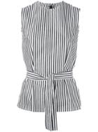 Federica Tosi - Tie Waist Top - Women - Cotton - M, White, Cotton
