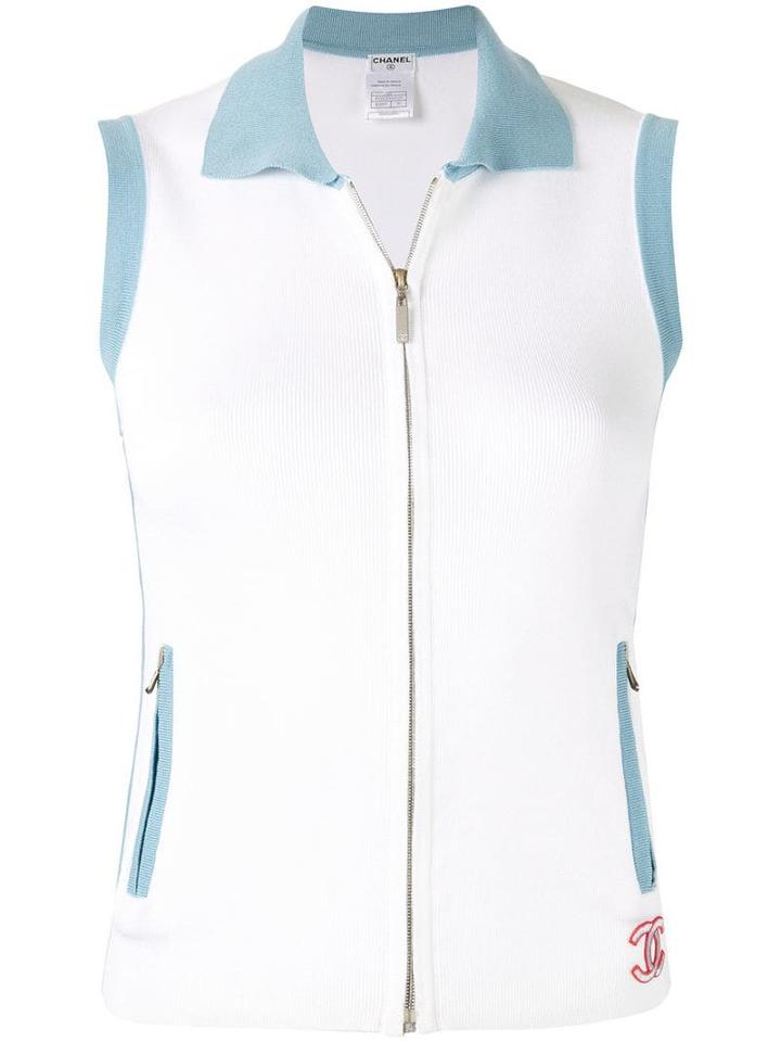 Chanel Pre-owned Two-tone Top - White