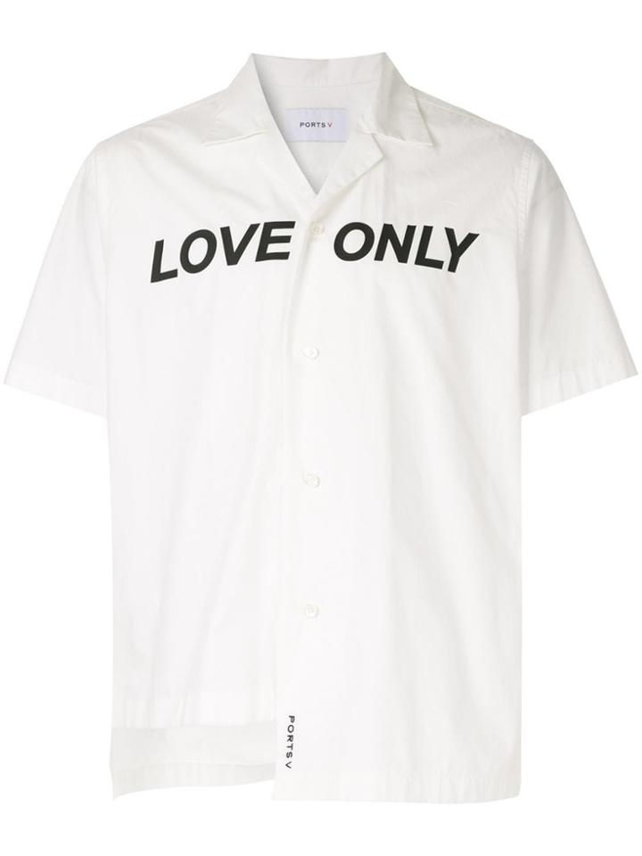 Ports V Slogan Shirt - White