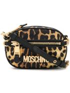 Moschino Leopard Print Cross Body Bag - Black