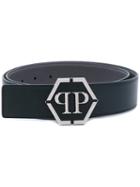 Philipp Plein - Reversible Belt - Men - Leather - 100, Black, Leather