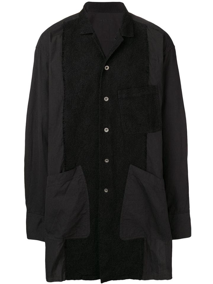The Viridi-anne Long Textured Shirt - Black